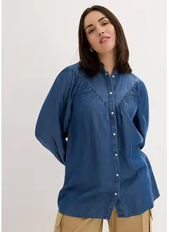 Lyocell-bluse med rynking, bonprix