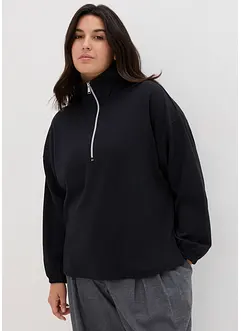 Troyer-sweatshirt med Boxy passform med modal, lang arm, bonprix