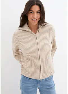 Cardigan med glidelås, bonprix