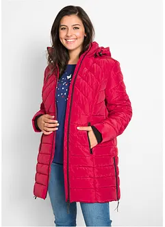 Lang vattert jakke med fôr, bonprix