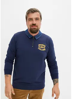 Sweatshirt med polokrage, bonprix