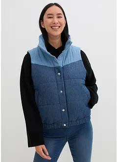 Vattert jeansvest, bonprix