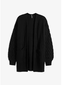 Cardigan med flettemønster, bonprix