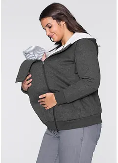 Bærejakke/ sweatjakke for gravide med fluffy innside, bonprix
