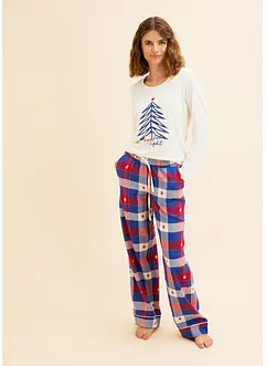 Pyjamas med flanellbukse, bonprix