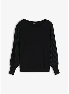 Genser med plisserte ermer, bonprix