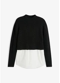 Genser med isydd bluse, bonprix