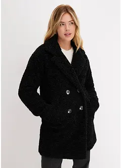 Oversized kort kåpe i ull-stil, bonprix