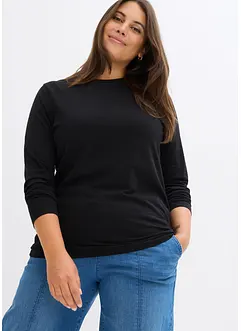 Langermet topp med økologisk bomull (2-pack), bonprix