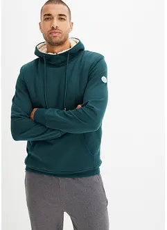 Termo-sweatshirt med hette og teddyfôr, bonprix