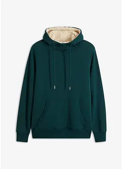 Termo-sweatshirt med hette og teddyfôr, bonprix