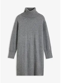 Strikket kjole med høy hals, bonprix