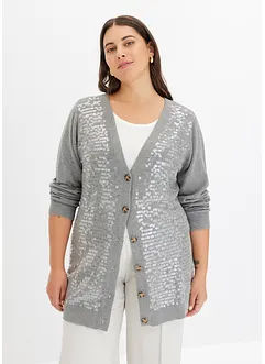 Cardigan med paljetter, bonprix