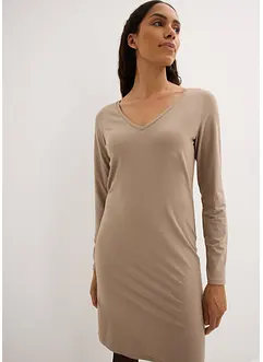 Jerseykjole med V-hals (2-pack), bonprix