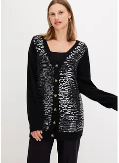 Cardigan med paljetter, bonprix