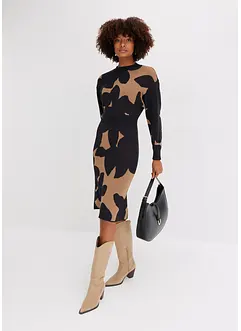 Strikket kjole, midi, bonprix