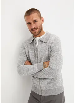 Polo-cardigan med glidelås, bonprix