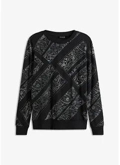 Sweatshirt med rund hals og print, bonprix