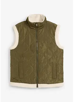 Vendbar vest i teddyplysj, bonprix