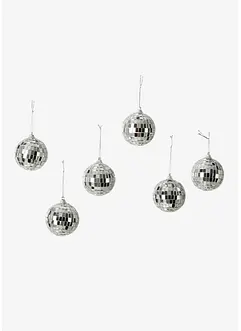 Hengende pynt glitterkuler (6-pack), bonprix