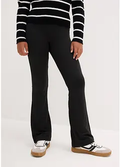 Jerseybukse med utsvingte ben og flosset innside, bonprix
