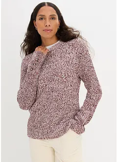 Strikket genser med knapper, bonprix