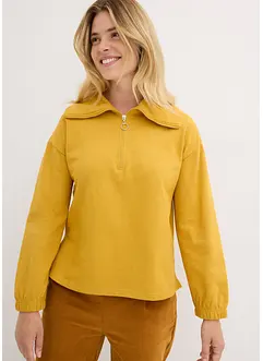 Uformell sweatshirt med stor troyerkrage og lange ermer, bonprix