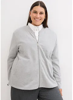 Sweatjakke med pilot-look, lang arm, bonprix