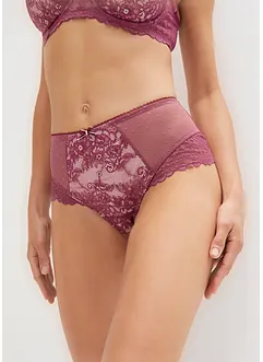 Høy truse med delikate blonder, bonprix