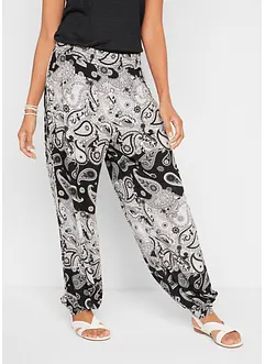 Haremsbukse i lett jerseymiks, bonprix