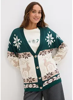 Cardigan med julemotiv, bonprix