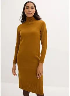 Strikket kjole med sidesplitter, bonprix