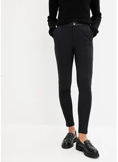 Leggings i kraftig jersey med detaljer i imitert skinn, bonprix