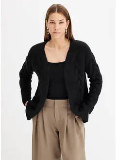 Åpen cardigan med flettemønster, bonprix