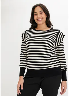 Finstrikket genser i myk viskosemiks, bonprix