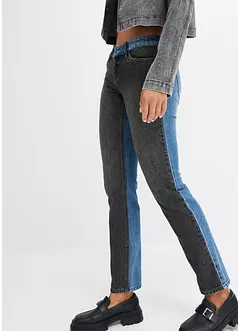 Straight jeans, Low Waist, Color Blocking, bonprix