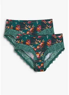 Maxitruse med delikate blonder (2-pack), bonprix