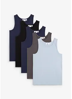 Singlet med myk bomull (5-pack), bonprix