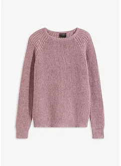 Grovstrikket genser med glittergarn, bonprix