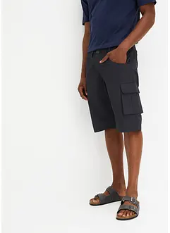 Bermudashorts i 100% bomull med cargolommer, Relaxed Fit, bonprix