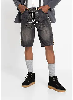 Jeansbermuda i tyrolerstil, bonprix