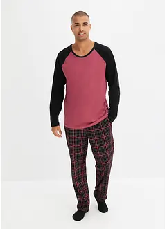 Pyjamas med flanellbukse, bonprix