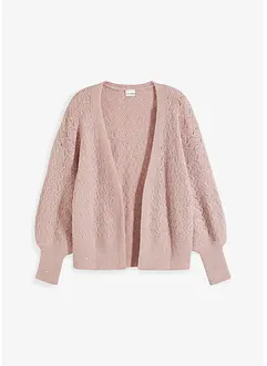 Oversized cardigan med glitter, bonprix