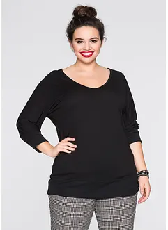 Oversized topp i lett viskose, bonprix
