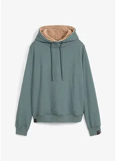 Termo-sweatshirt med hette og teddyfôr, bonprix