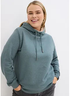 Termo-sweatshirt med hette og teddyfôr, bonprix