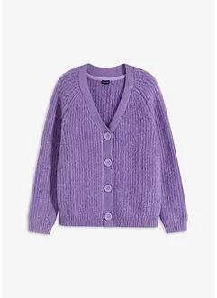 Ribbet strikkejakke, bonprix
