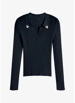 Poloskjorte med pyntestener, bonprix