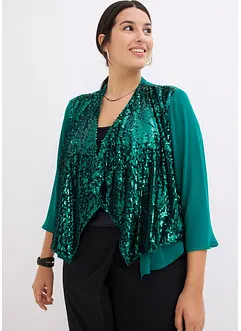 Chiffon-bolero med paljetter, bonprix