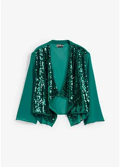 Chiffon-bolero med paljetter, bonprix